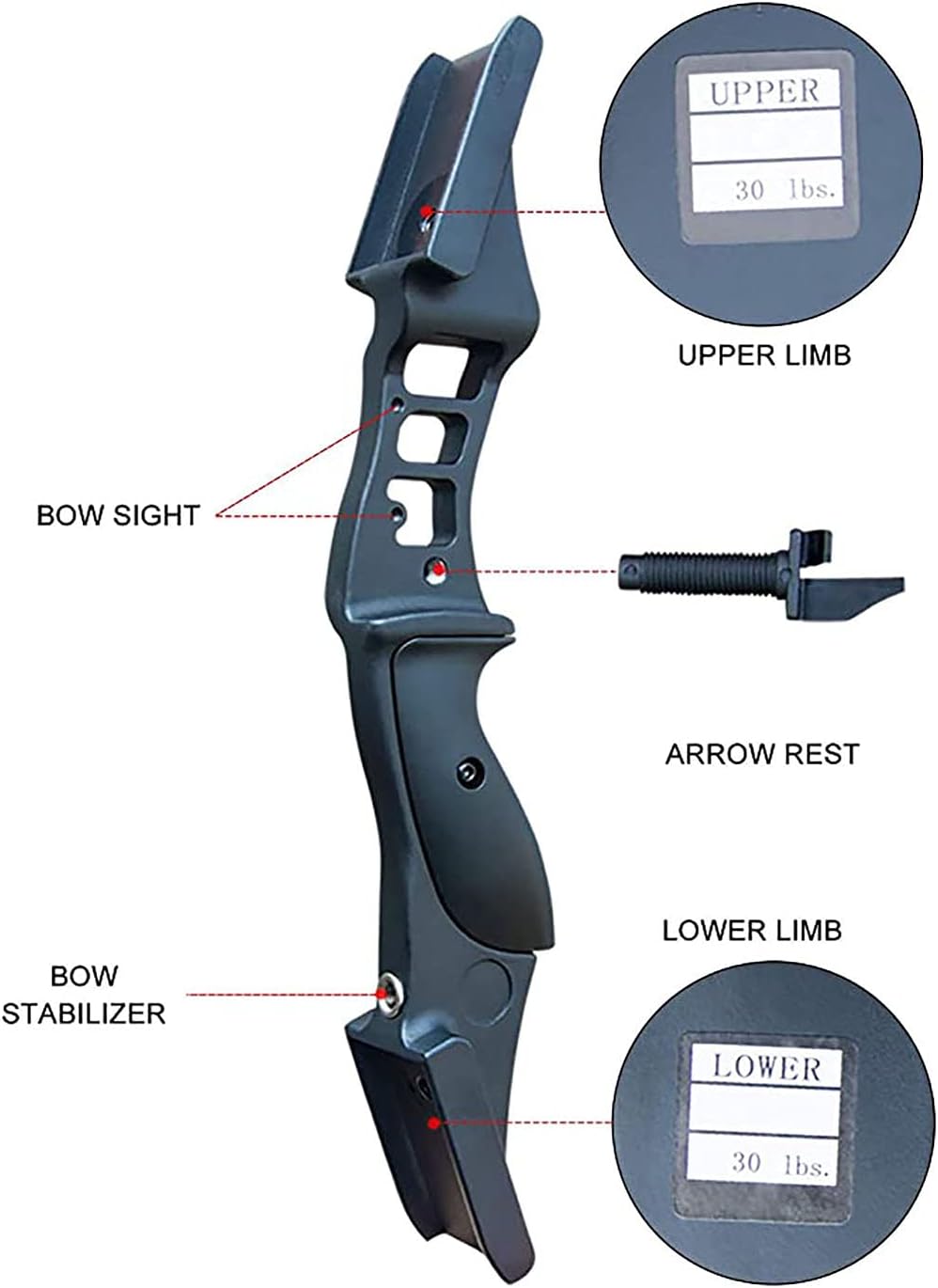 Vogbel Archery Recurve Bow and Arrows for Adults 52″ Archery Set 30