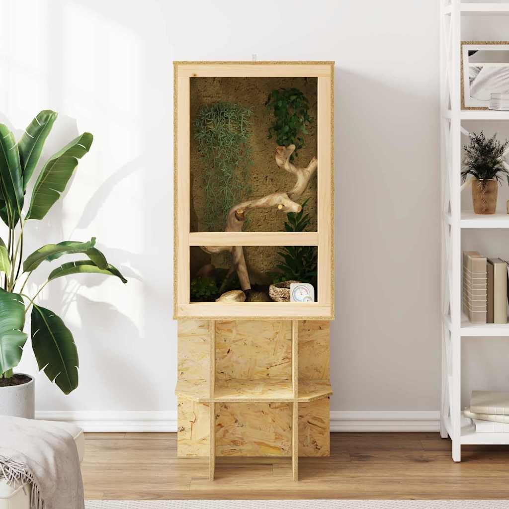 Generisch Terrarium Braun 50 x 50 x 80 cm OSB,Tier- & Haustierbedarf,Haustierbedarf,Reptilien- & Amphibienbedarf,Terrarien,876731