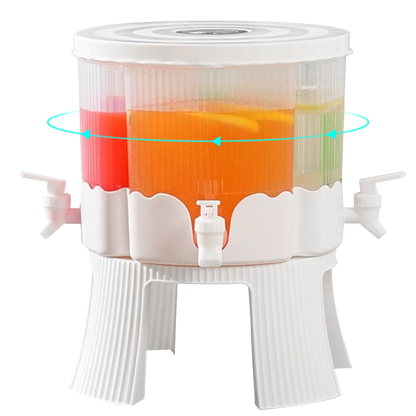 Distributeur de boissons rotatif pour fête et repas partagés en famille