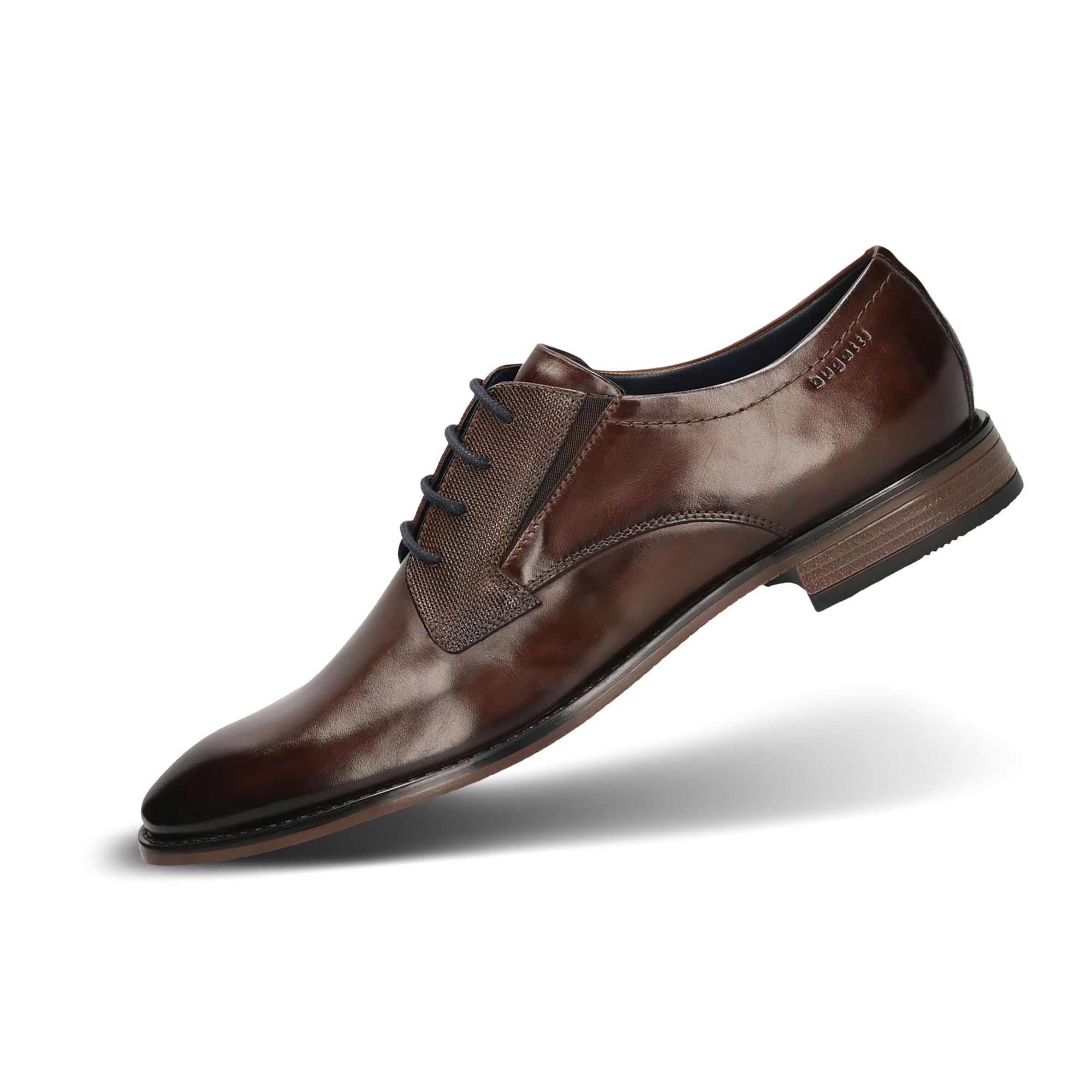 bugatti Men's Derby-schnürschuh mit Geprägten Elementen Lace-up, Dark Brown, 10.5 UK