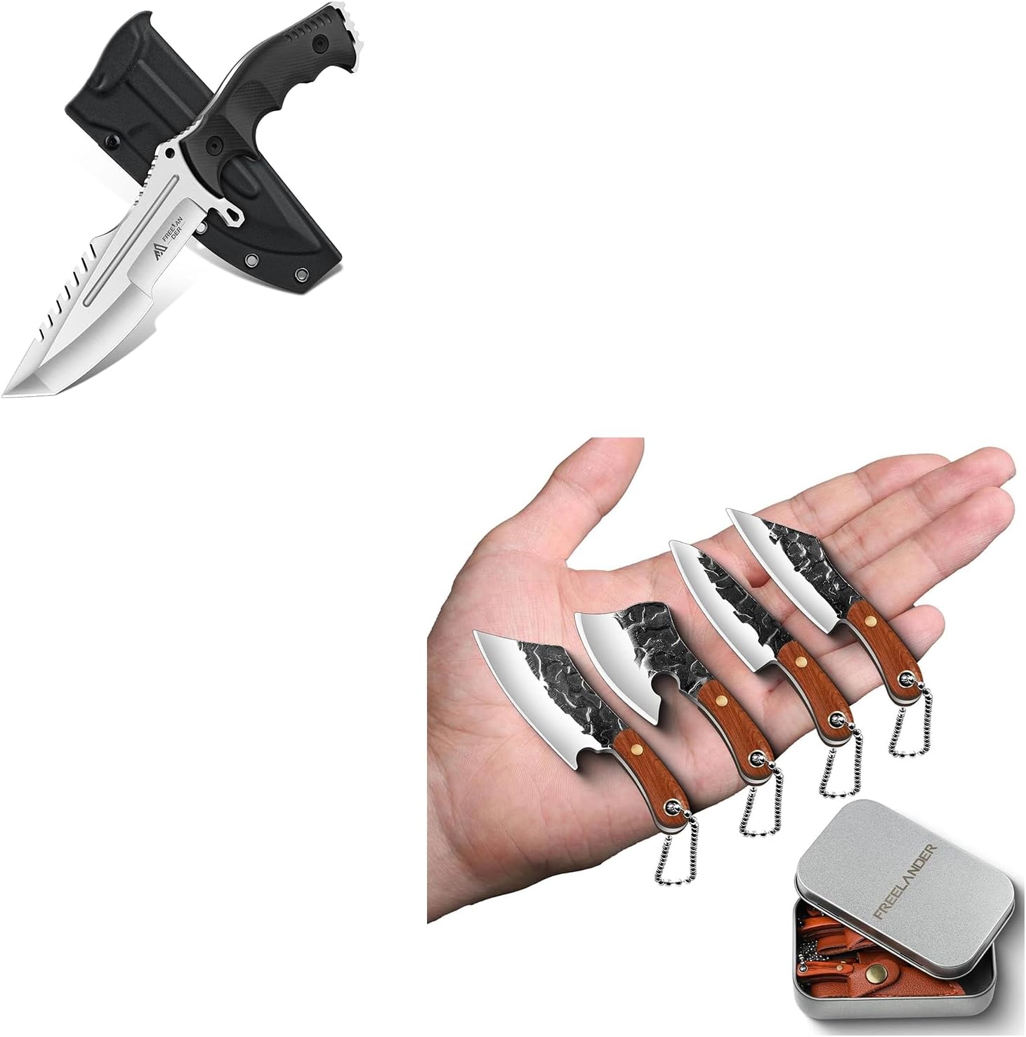 Freelander 4-Piece Mini Knife Set Bundle With Outdoor Knife