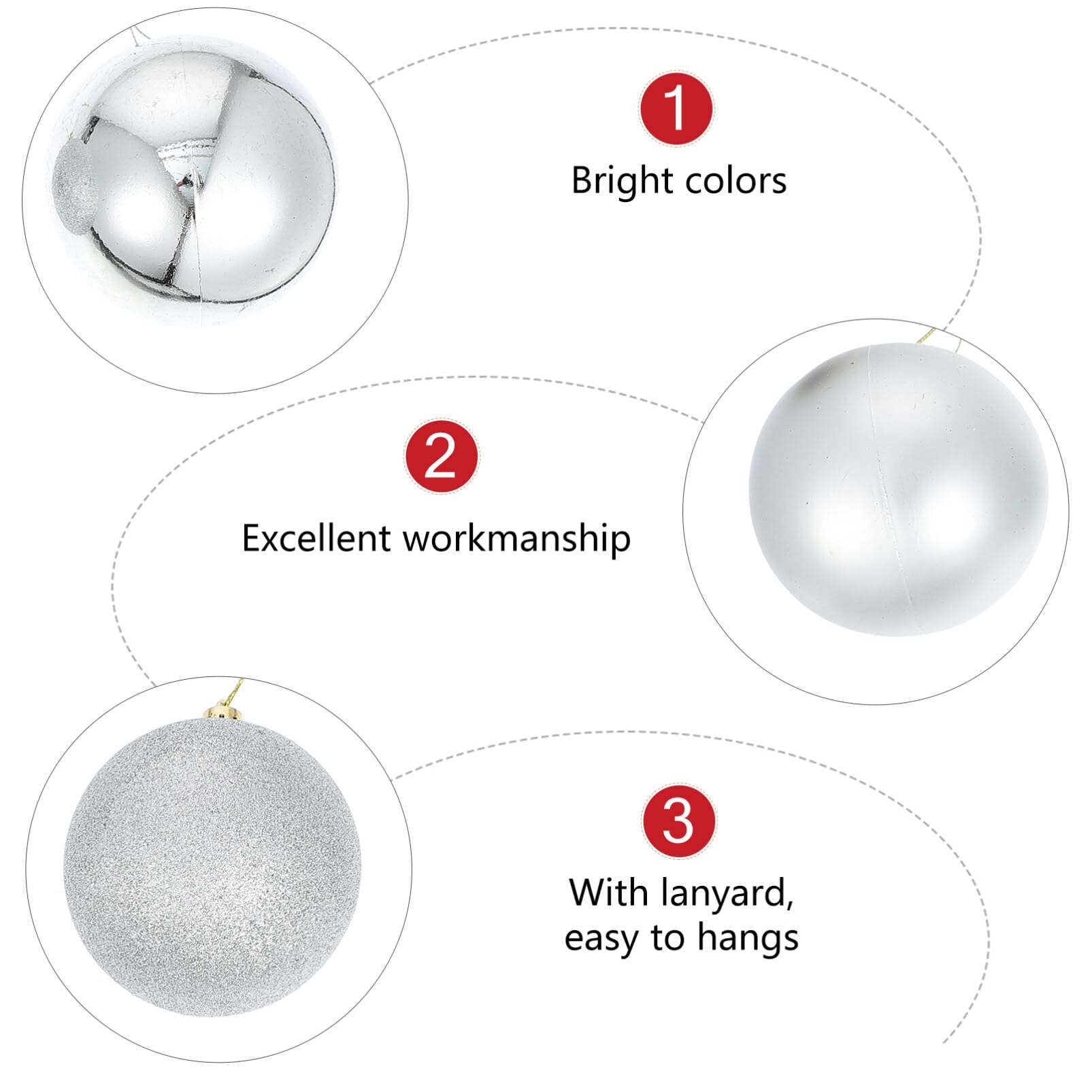 Ciieeo 24stücke Hängende Kugeln als Weihnachtsbaumanhänger Kleine Dekokugeln für Drinnen und Draußen Weihnachtsdekoration aus Hochwertigem Material