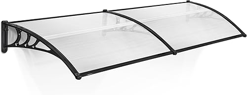 MCombo Toldo para ventana de 39 x 78 pulgadas, para exteriores, de policarbonato, para puerta delantera, patio, jardín, 6055-4080 (40 x 80 pulgadas)