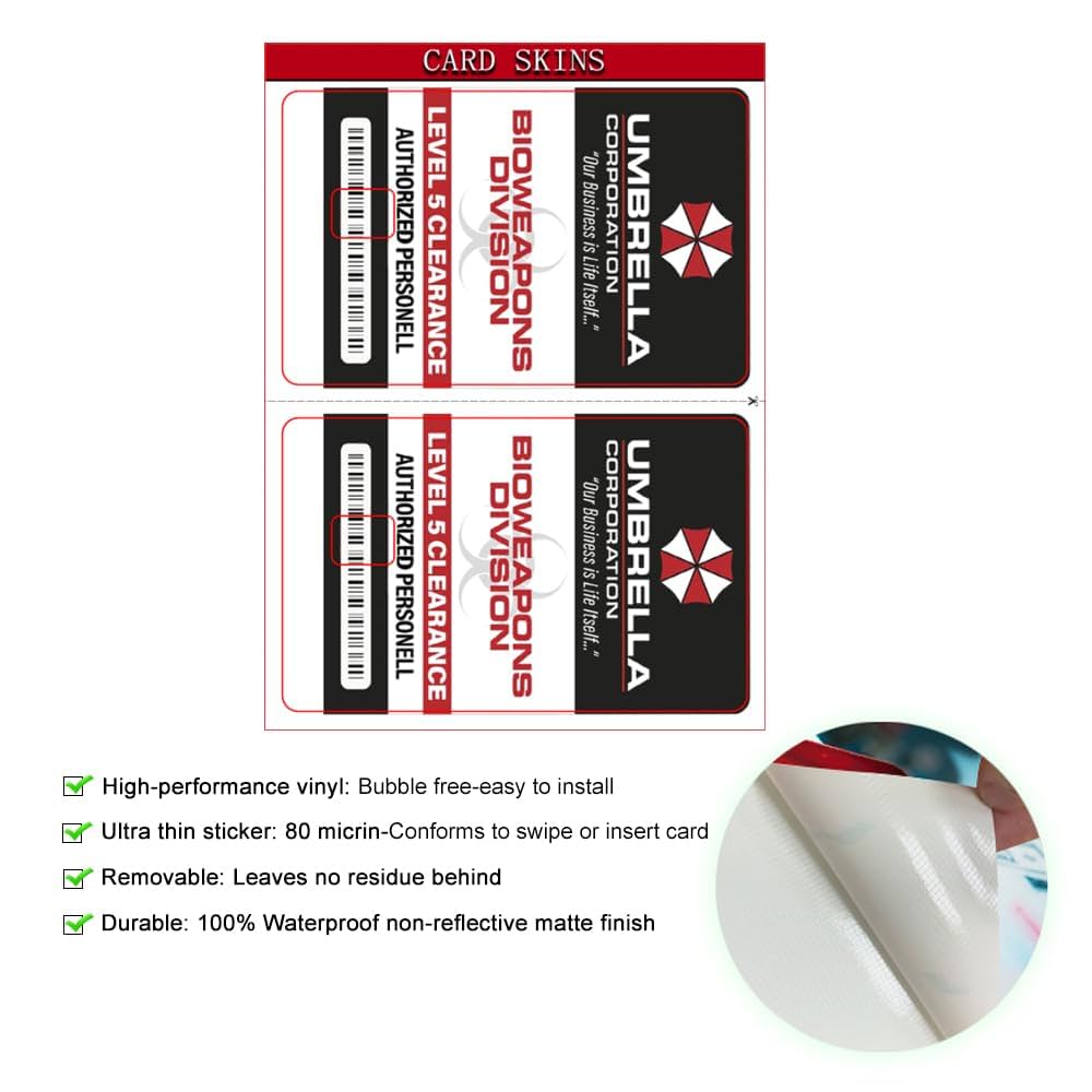 Amazon.co.jp: Umbrella Corporationクレジットカードスキン