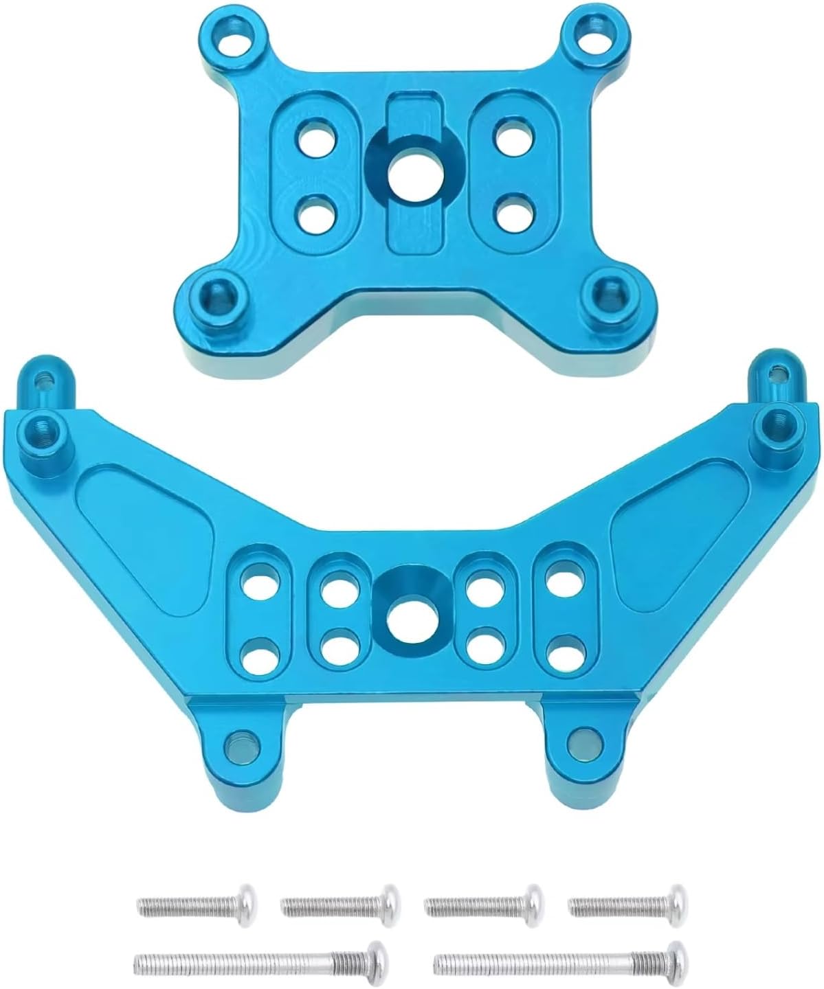 RC Automobiles Parts For Hyper Go 14303 14302 14301 CNC Metal Front Rear Shock Tower Shock Bracket Mount RC Car Aluminum Upgrade Replacements Parts(Red)