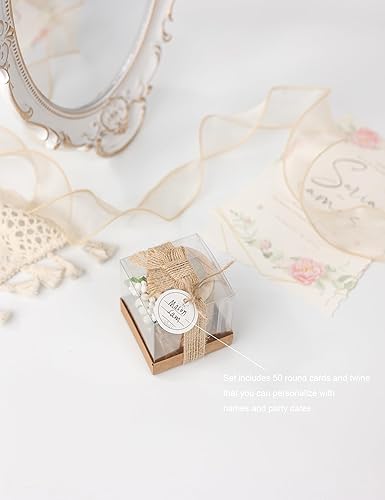 Miniatura 7 de Juego de 50 portavelas de madera para bodas, regalos de invitados, regalo de compromiso, recuerdos de regreso de invitados, regalos de despedida de