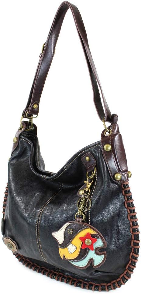 CHALA Handbags Charming Crossbody or Shoulder Convertible Large Chala Purse - BLACK - Image 5