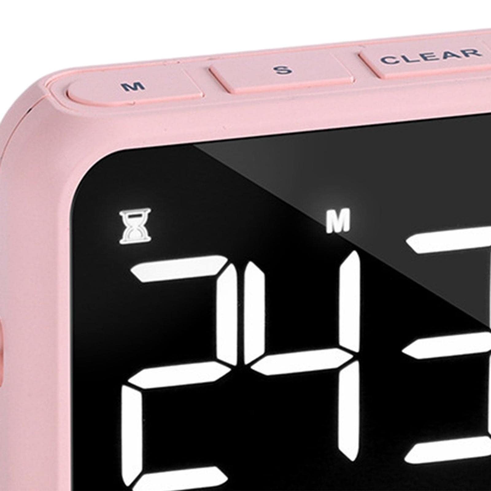 Temporizador Digital con Pantalla LED, Temporizador de Cocina, Cronómetro, Temporizador Magnético con Función de, Adecuado para, Rosado, Individual