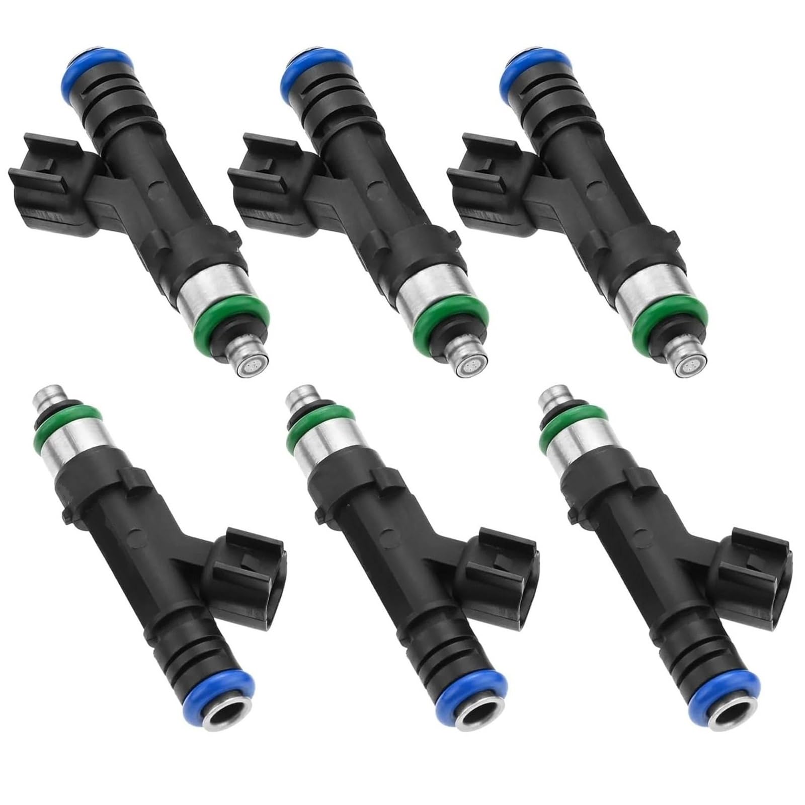 Engine Fuel Injectors Replacement Fit for Jeep Liberty Commander Fit for Mitsubishi Raider 3.7L V6 6Pcs Fuel Injectors 0280158020 53032701AA Fuel Injector