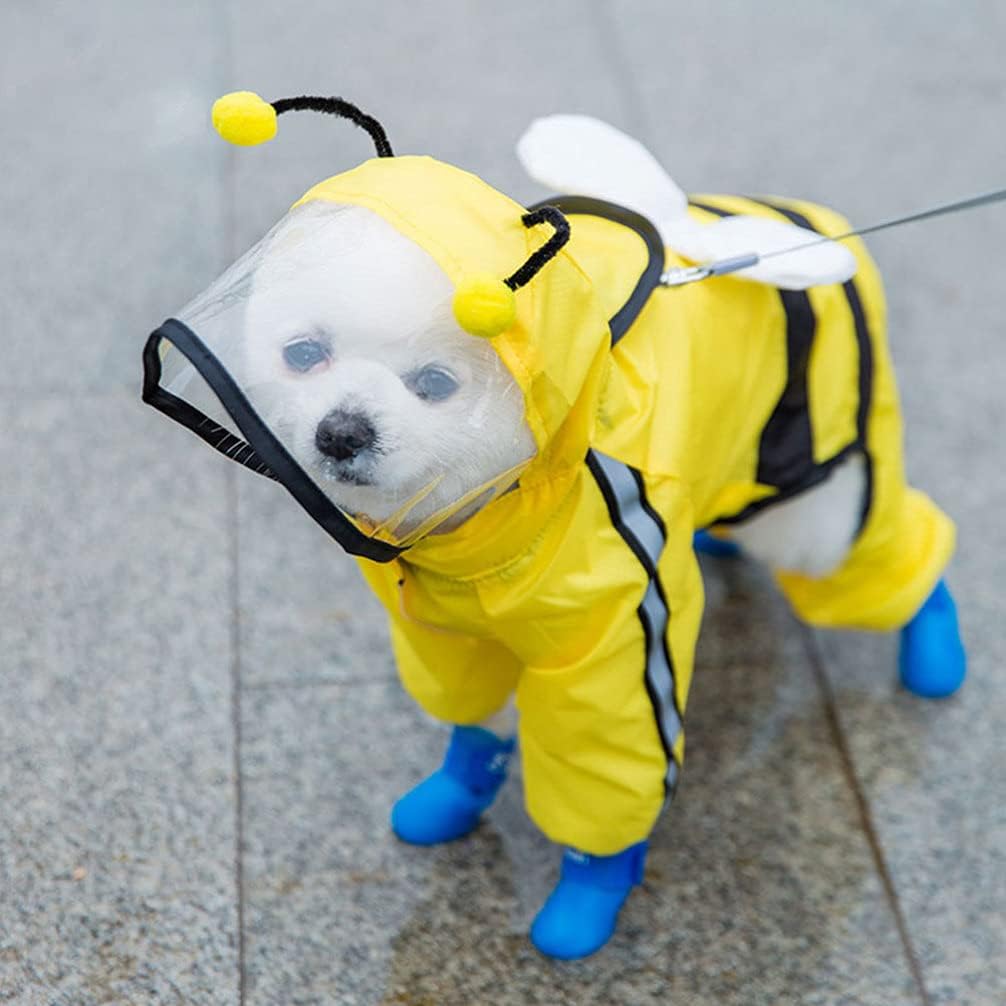 1 Pc Pet Raincoat Light Jackets Rain Jacket for Dogs Pet Bright Raincoat Large Dog Raincoat with Hood Cat Costume Winter Jackets Dog Poncho Transformation Outfit Water Cloth