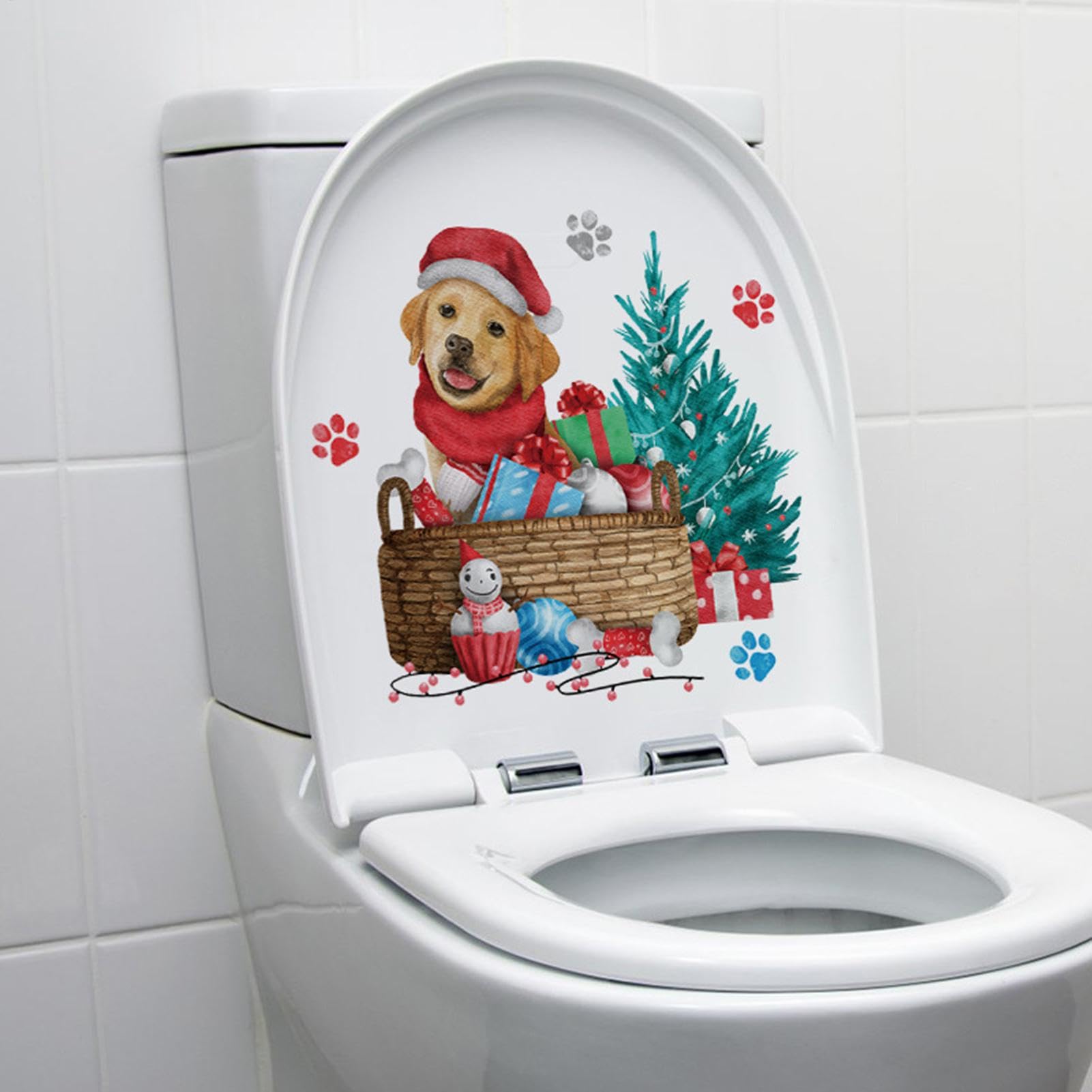 Hunde- -WC-Deckelaufkleber, Aufkleber, abnehmbarer Hundesitz