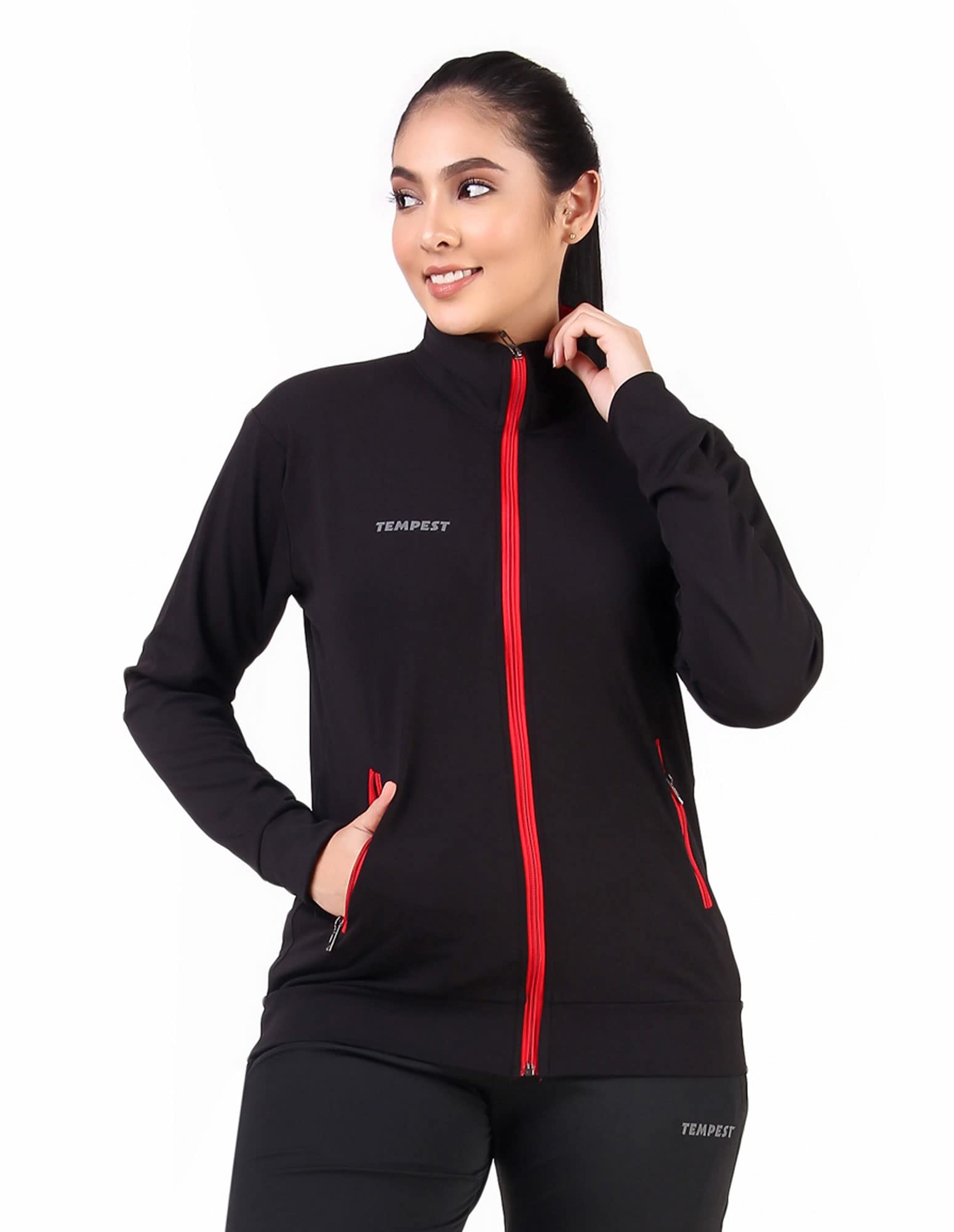 Women Sports Windcheater Stylish Zipper Jacket | Strechable Lycra Sports Track Jacket for Women