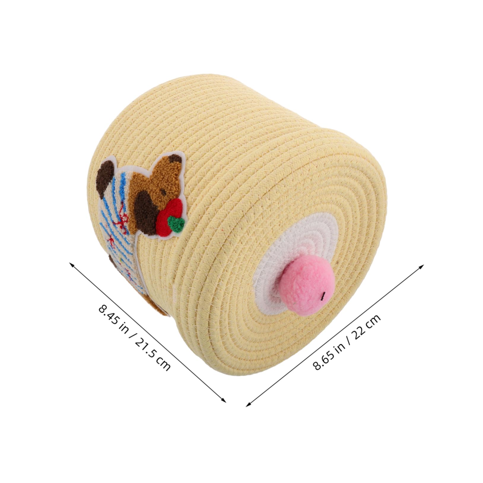 PRETYZOOM Cesta de Almacenamiento Gran Capacidad Adecuado para Organizar Juguetes de Mascotas Interior con Cuerda de Algodón Resistente Deformación y Diseño en Forma de Perro para Coche