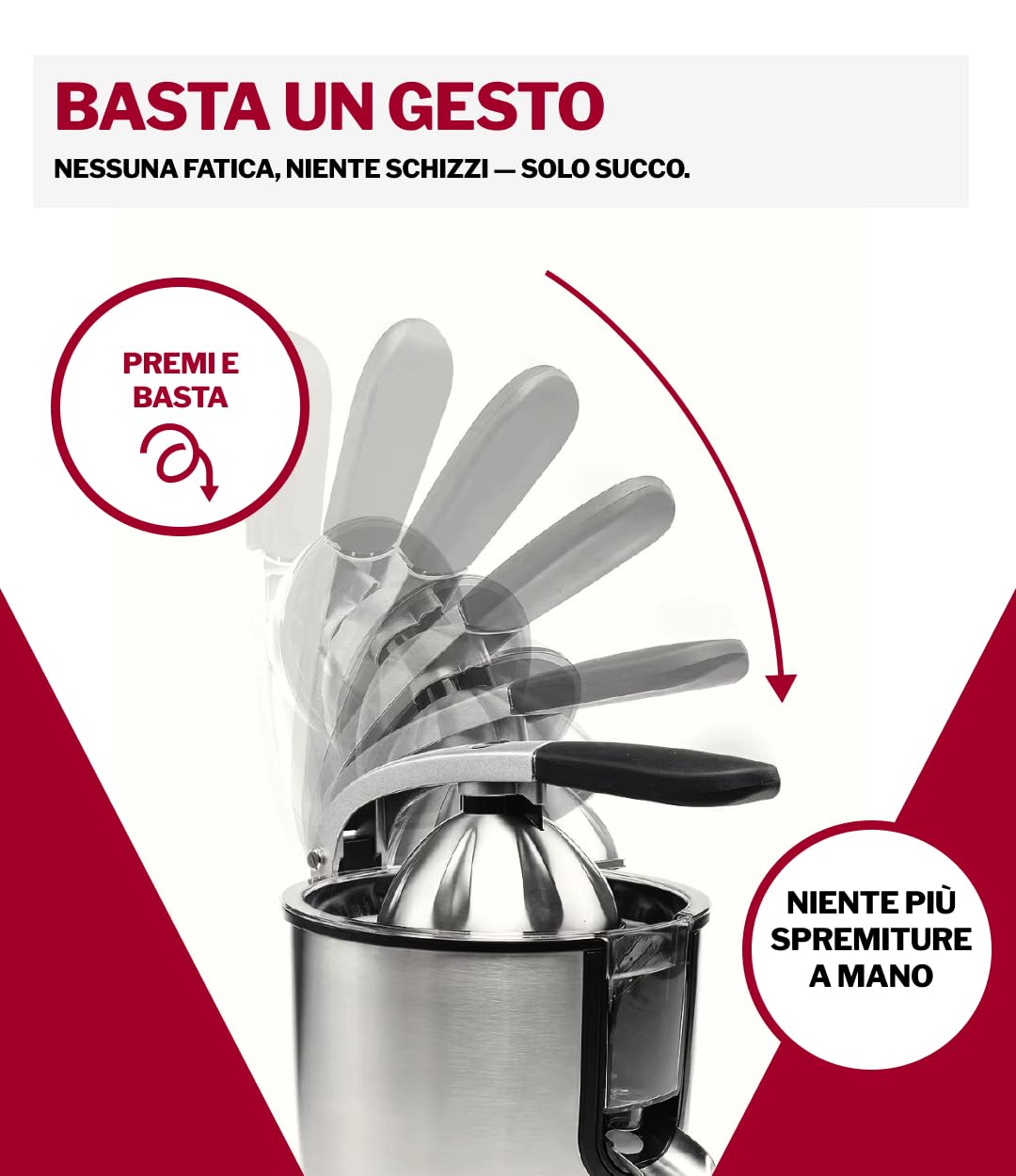 Turmix Multi-Juicer machine CX 650 – Spremiagrumi elettrico professionale in acciaio inox, 2 coni per agrumi grandi e piccoli, beccuccio antigoccia, motore silenzioso 160 W, lavabile in lavastoviglie