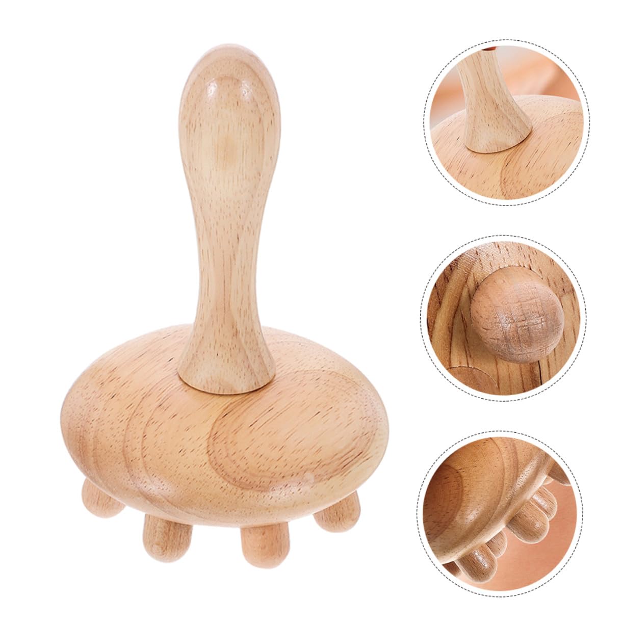 ibasenice Peine de Masaje de Madera Peine de Dientes Anchos Ergonómico para Cuero Cabelludo 2 Piezas Masajeador de Cabeza sin Electricidad Estática, Adecuado para Bienestar y Relajación