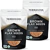 Terrasoul Superfoods Organic Brown Flax Seeds, 4 Lbs (2 Pack)