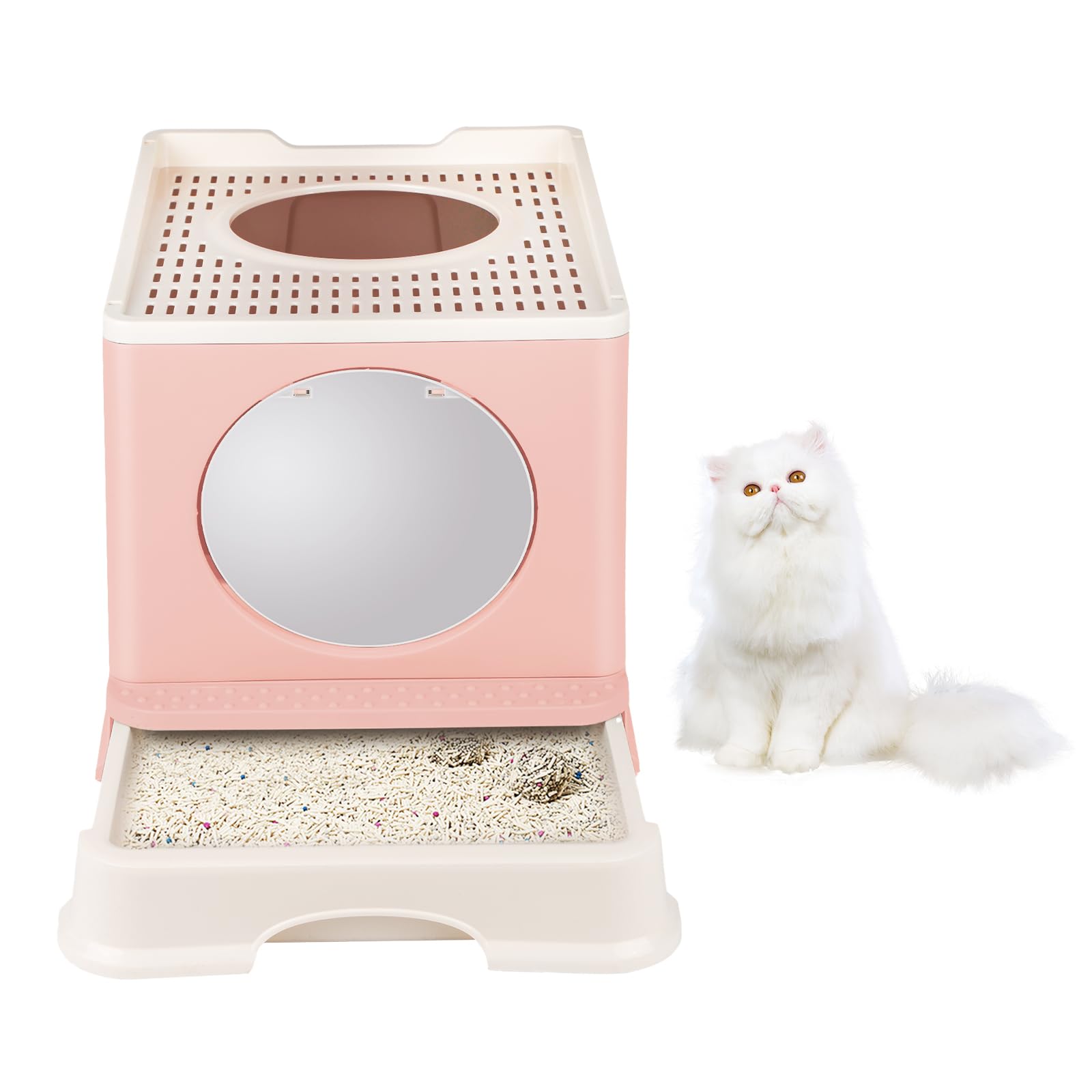 Bac à litière fermé pour chat avec pelle maison de toilette