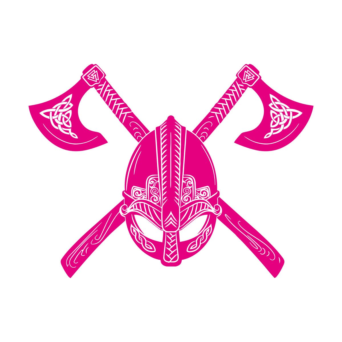 Crossed Axes Vikings Weapons Helmet Wall Decals 36x48.1cm Personalized Customization Small Rosered