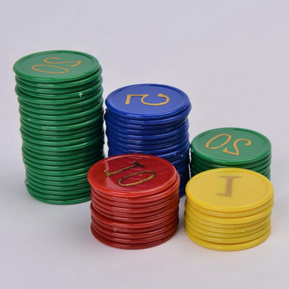 200 Jetons Ronds Plastique Bleus - Pour Jeux De Bingo, Comptage Mathématique - Diamètre Environ 2,5 Cm - Éducation Enfants, Activités Manuelles - 5