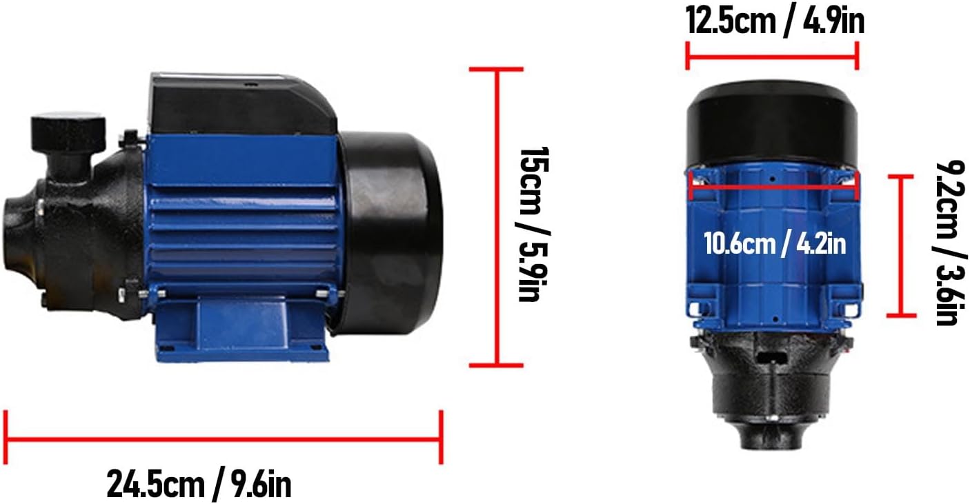 Fafeicy Solar Well Submersible Pump 230W Double Ball Bearing Design for Irrigation Water Transfer 25 Meter Head
