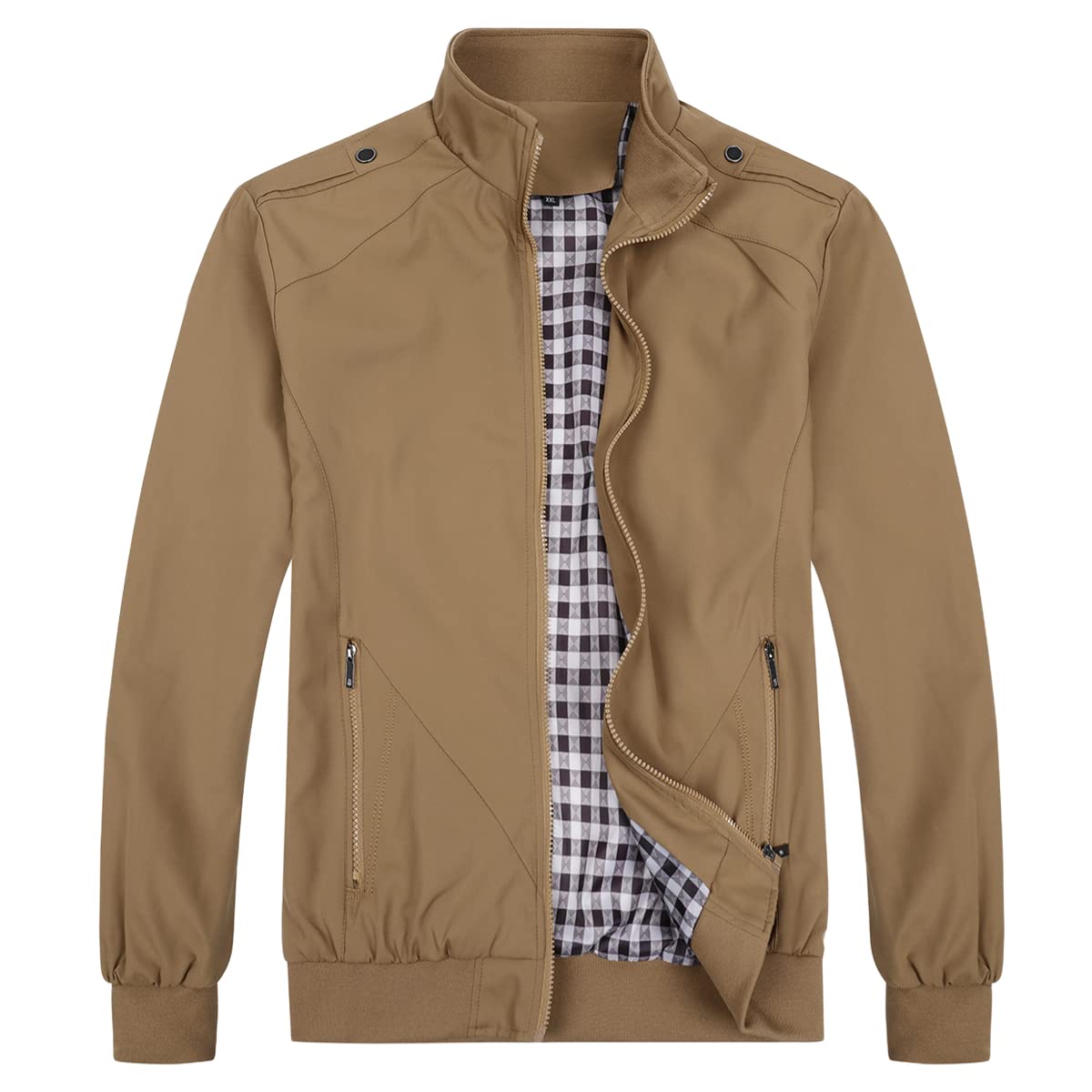 YOUTHUP Giacca da Uomo Leggera Estiva Giubbotto Casual Giubbino a Vento Bomber di Transizione