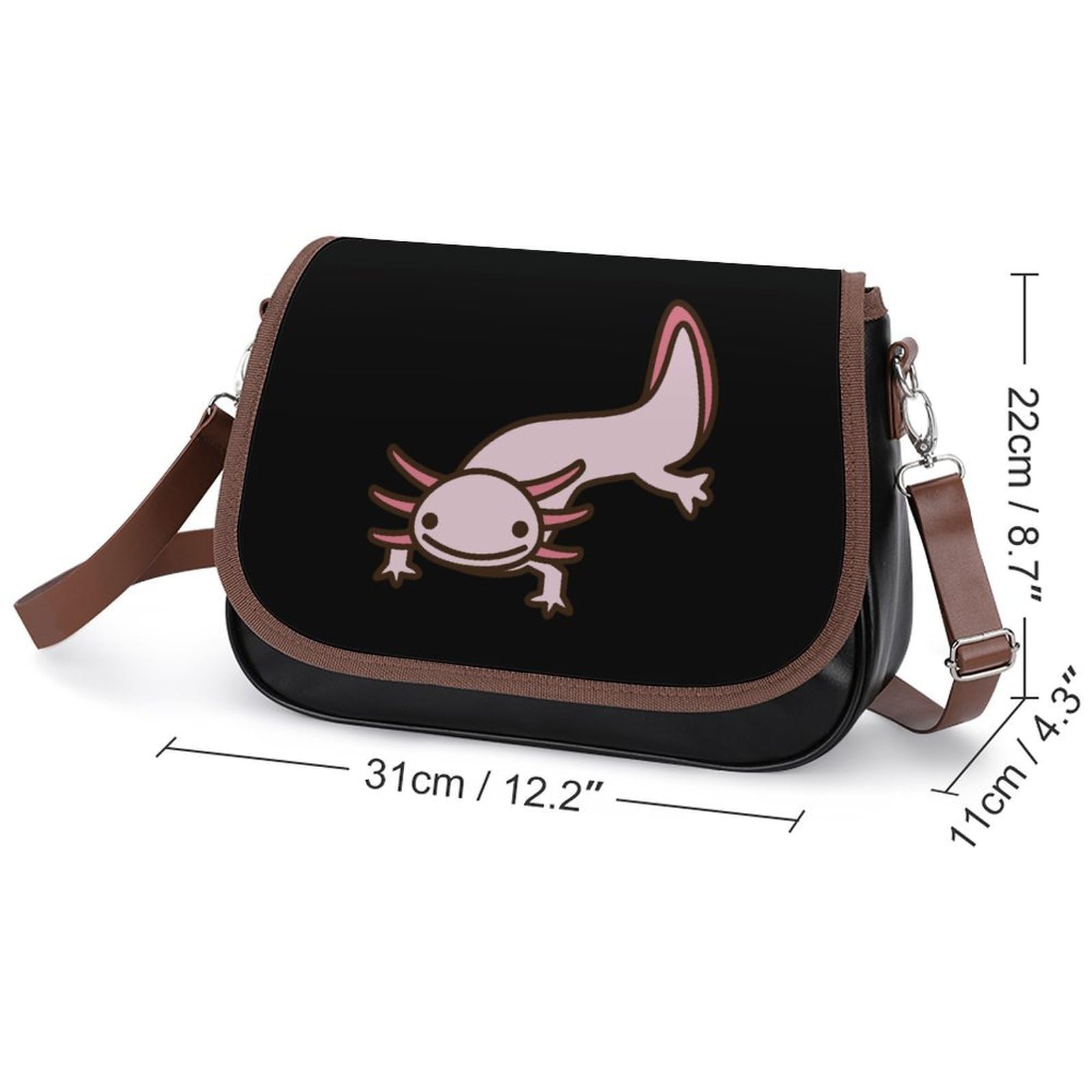 ウーパールーパー　ショルダーバッグ　　ハンドメイド ウーパールーパーショルダーバッグハンドメイド2WAY