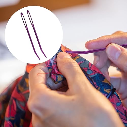 Miniatura 5 de 22 agujas romas de ojo grande, agujas de tejer de hilo de plástico y acero inoxidable, agujas de coser, agujas de coser de lana, agujas de tejer