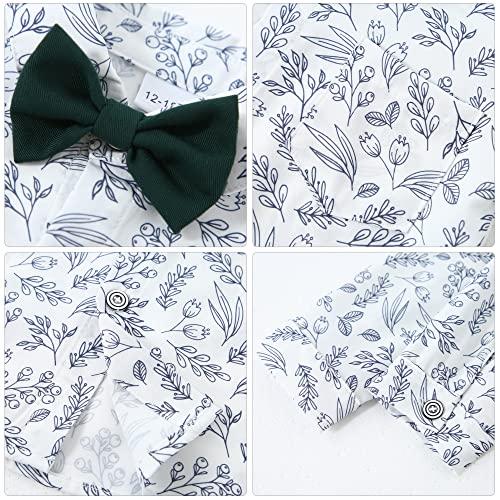 Image of YALLET Toddler Baby Boy Clothes Suit Gentleman Wedding Outfits, Formal Dress Shirt+Bowtie+Vest+Boutonniere+Suspender Pants