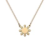 MYOSPARK Philippines Sun Necklace - Star Necklace Philippine Pride Jewelry Gift For Filipino