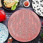 Porcelain Dinner Plates Set of 6, Vivimee 10.2 Inch Large Dinner Dishes Set, Ceramic Salad Plates Set, Colorful Serving Plates for Restaurant, Kitchen and Family Party Use, Dishwasher & Microwave Safe - Image 2