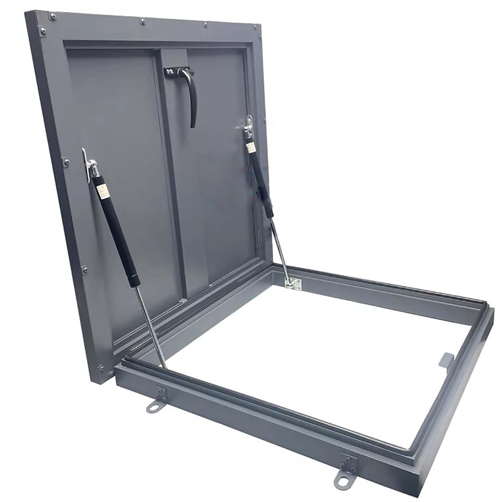 Claraboya de aluminio para techo con ventana de mantenimiento y placa de cubierta para sótano