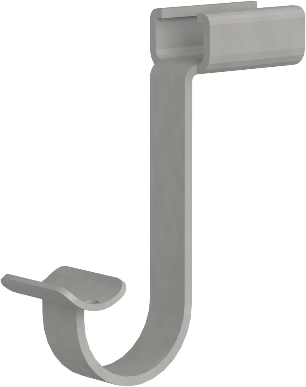 ClosetMaid 1408 Premium Wood Shelving Hang Rod Support Hook, 3.9H X 1.38W X 4.49D, Satin Nickel