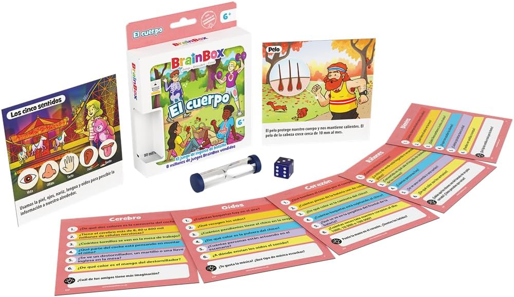 Beezerwizzer Studio | BrainBox Pocket The Body | Card Game | Ages 6 | from 1 Player | 10 Minutes per Game