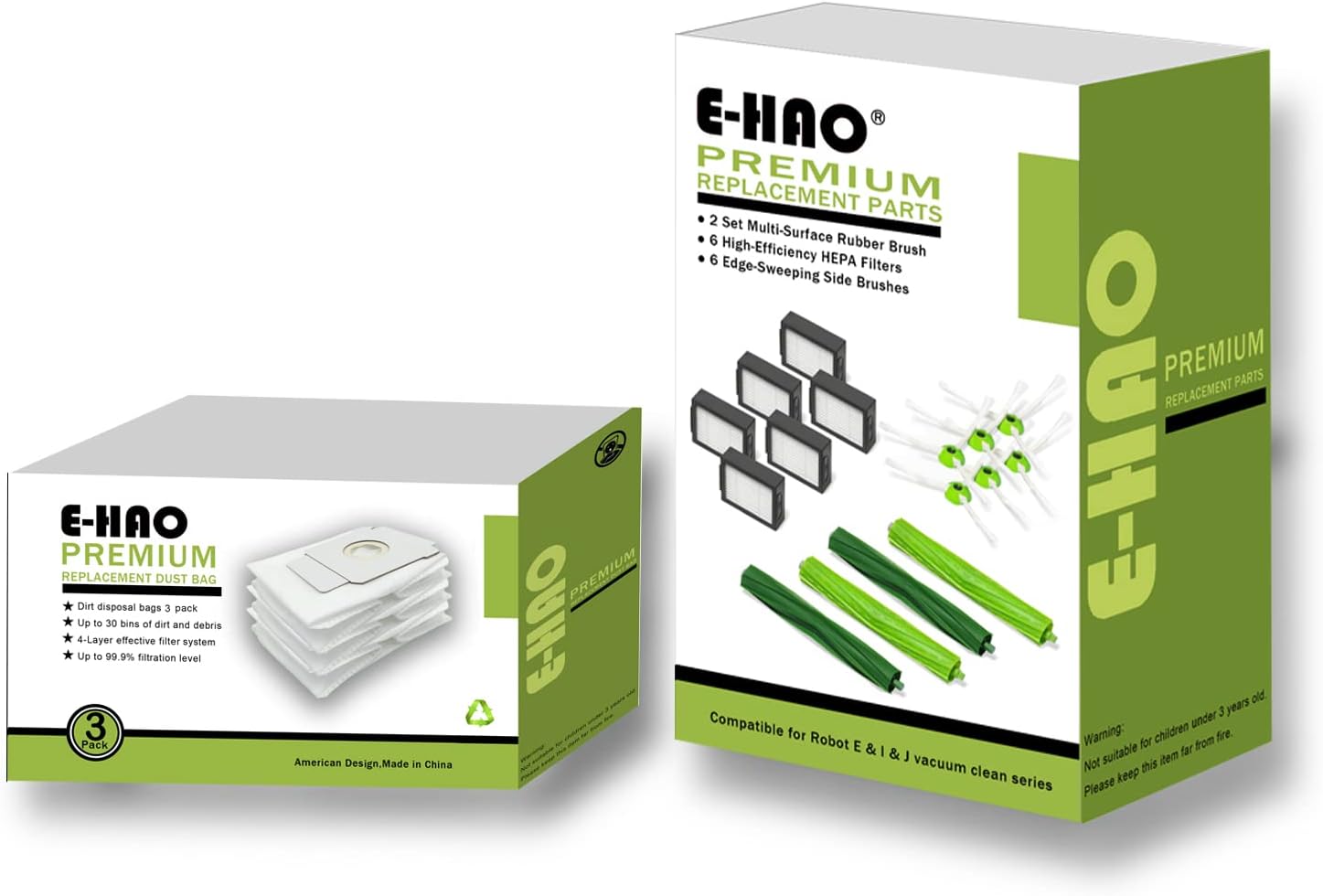 3 Pack Vacuum Bags and 2 Set Replacement Parts