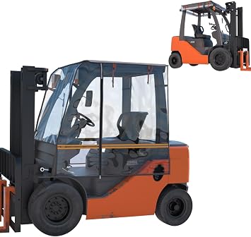 Upgraded Forklift Cover - All Weather Protection, Rolls Up on All Sides, Waterproof for Rain, EVA & 600D Oxford Cloth, Up to 6000LB