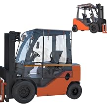 Upgraded Forklift Cover - All Weather Protection, Rolls Up on All Sides, Waterproof for Rain, EVA & 600D Oxford Cloth, Up to 6000LB