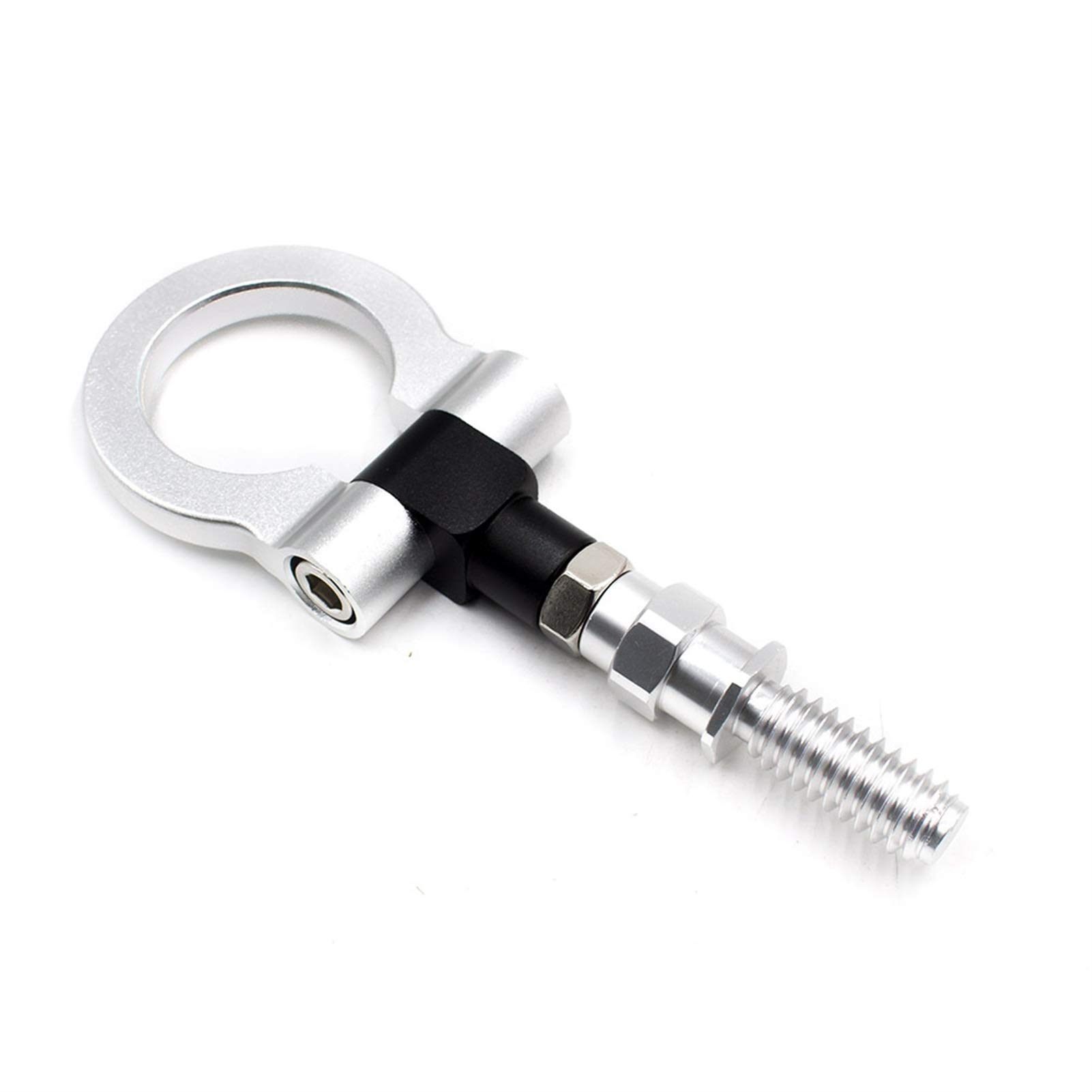 Tow Hooks, Sticker Decoration Car Auto Rear Front Trailer Simulation Racing Ring Vehicle Towing Hook(Sliver)