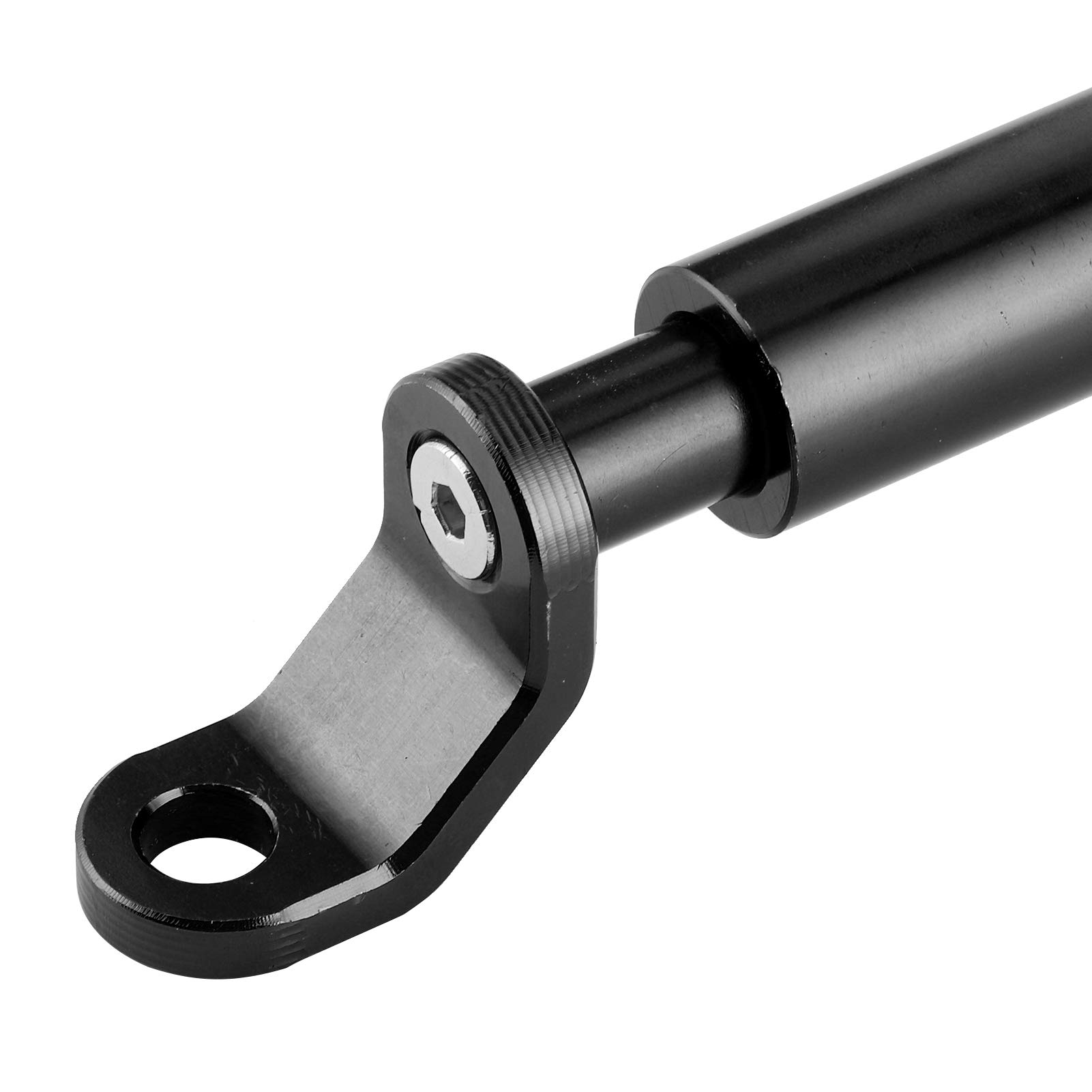 Qiilu Barre d'équilibre, Alliage d'aluminium CNC, Barre transversale Guidon Renfort étendu pour Scooters de Moto (Noir)