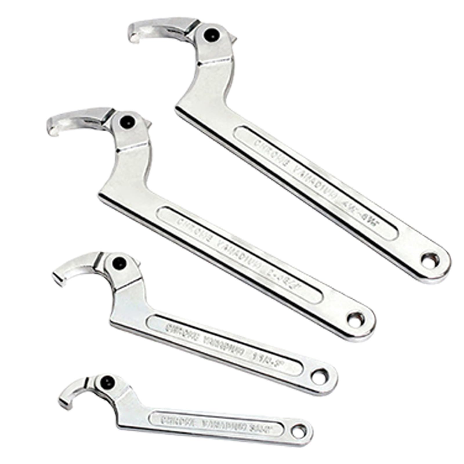 Oxxggkao Effective Steel Water Meter Tool Including Square/Round End Adjustable Hook Wrench for Tight Areas Spanner Water Meter