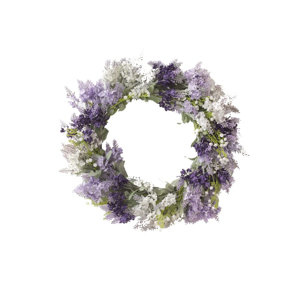 Couronne de lavande simulation pour décoration de porte d'entrée et salon