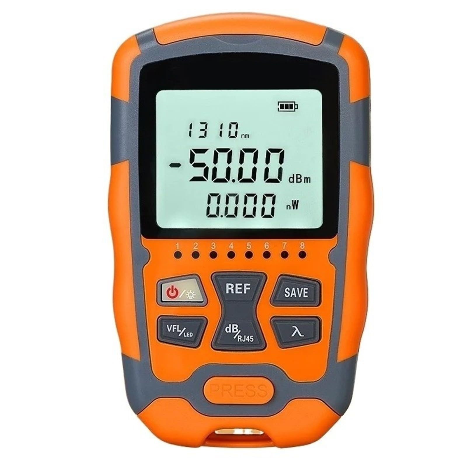 Probador de fibra óptica, Mini OPM 4 en 1 localizador visual de fallas del medidor potencia óptico multifunción(30MW)