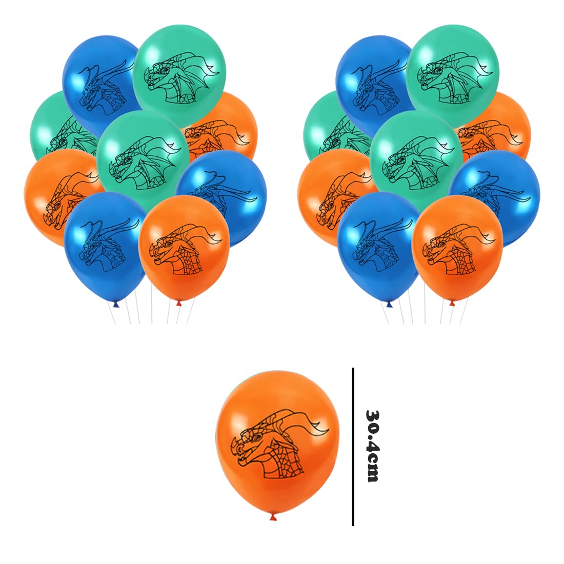 Decorazione Compleanno Dragon 6 Anni - Set Palloncini, Topper Torta, Festa A Tema Anime