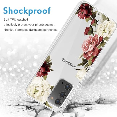 Miniatura 7 de Funda para Galaxy Note 20 5G, Samsung Note 20 Funda para teléfono para niñas, delgada, a prueba de golpes, patrón transparente, suave, flexible, TPU