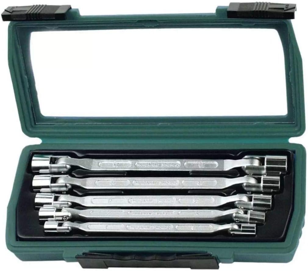 Mannesmann 19821 5-Piece Double Joint Socket Key Set, Chrome