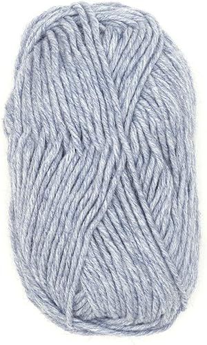 Miniatura 5 de Mezcla de lana de alpaca 2 madejas de 7.05oz de peso peinado, celestial suave y perfecto para tejer y ganchillo (azul acero, peso peinado)