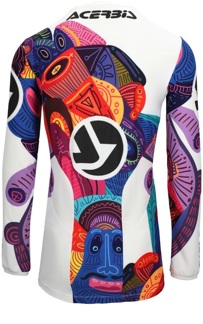 Acerbis X-Flex Veras Maglia Motocross, Bianco/Nero/Giallo, L