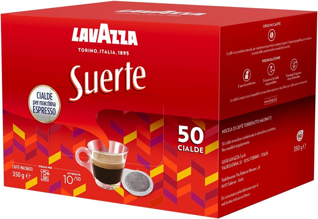 Lavazza Caffè Suerte Café Coffee Eese Café Café - 3 unidades de 50 cápsulas de café (350 g)