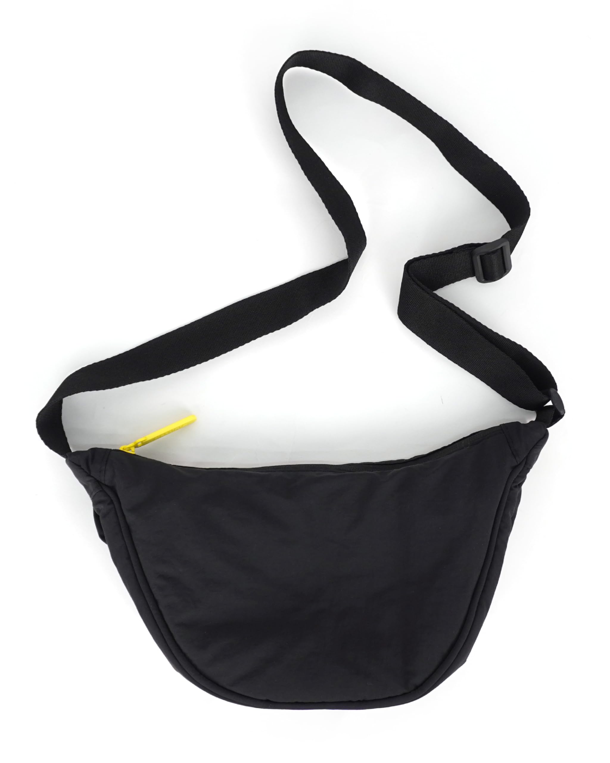 DestinioCrossbody Bags for Women and Men - Slim & Stylish, Luxury Nylon Fabric, Branded Zippers - Small Side Half Moon Sling Bag & Waist Bag, Unisex Chest Bag (Black, Half Moon Sling)