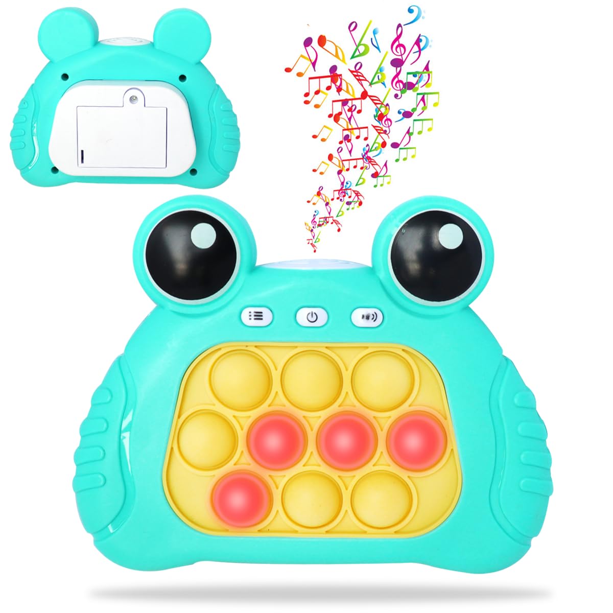 ROUSKYQuick Push Bubble Game for Kids & Adults,Mini-Handheld Fast Speed Push Game,Relieving Stress Pop Fidget Game Toys for Boys, Girls, Teens (Frog)