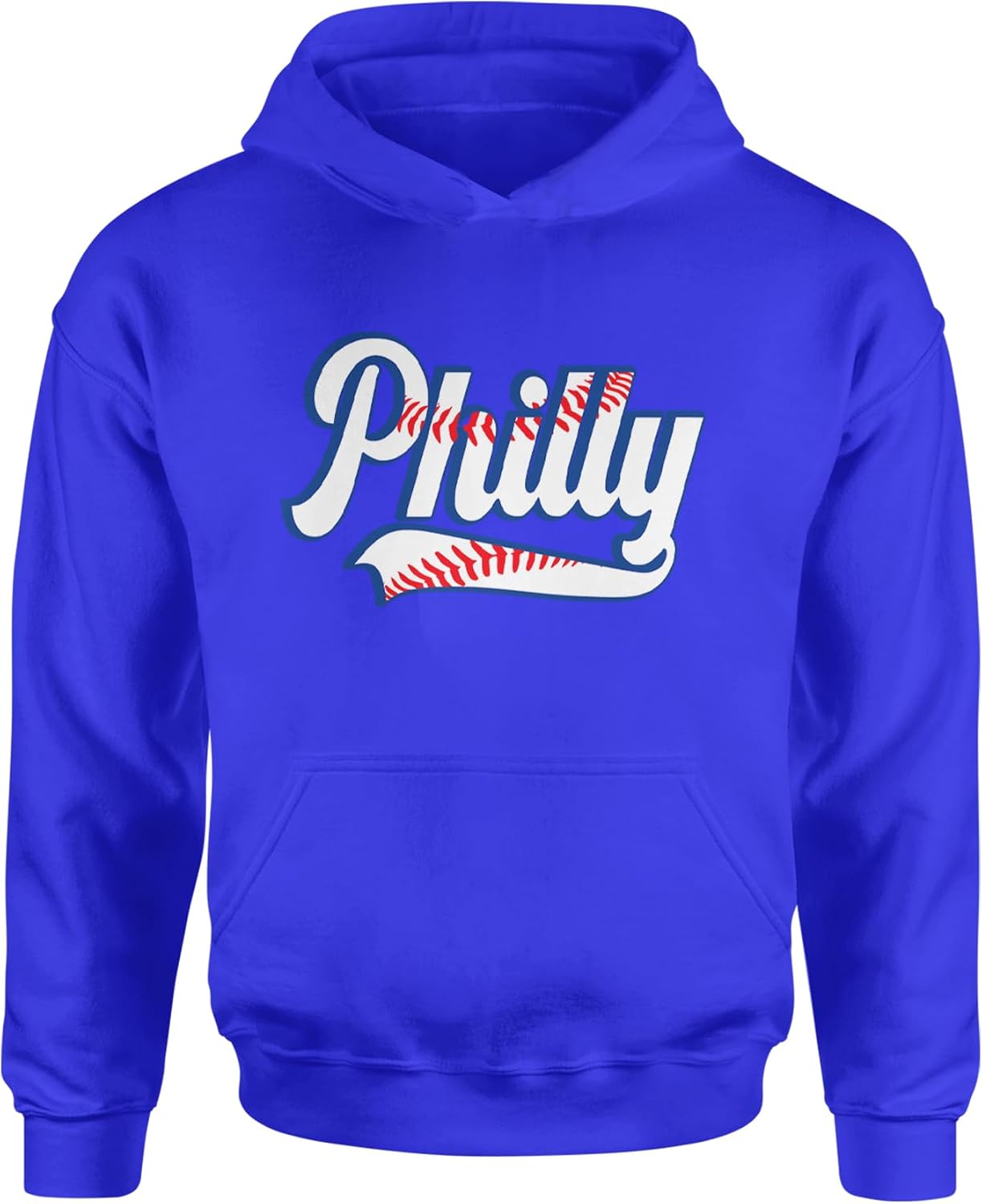 Philly Baseball Stitching Youth-Sized Hoodie, Soft Fleece, Graphic Design